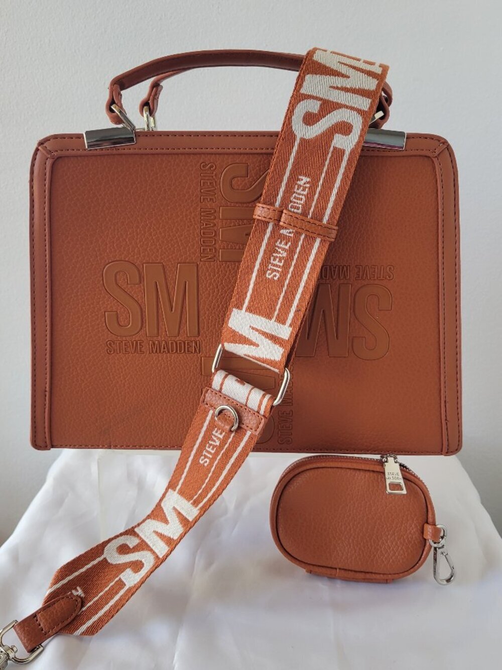 Like New Without Tags - Steve Madden BMATTEO 2 Satchel Bag in Nutshell Brown